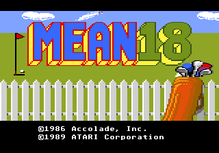Игра Mean 18 Golf (Atari 7800 - a7800)