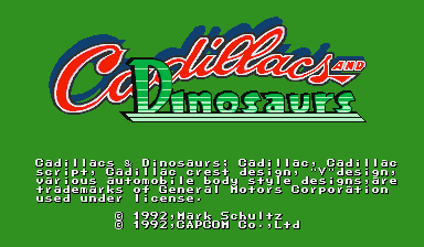 Игра Cadillacs and Dinosaurs (Capcom Play System 1 - cps1)