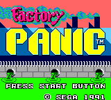 Игра Factory Panic (Game Gear - gg)
