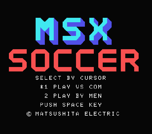 Игра MSX Soccer (Machines with Software eXchangeability - msx1)