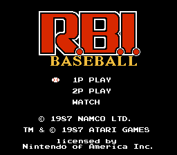 Игра R.B.I. Baseball (Dendy - nes)