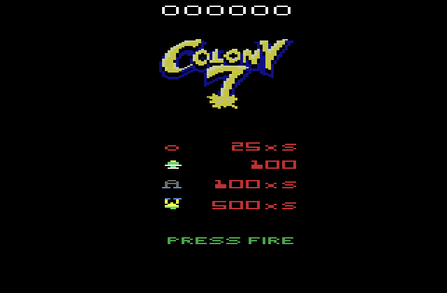 Скачать игру Colony 7 (Atari 2600 - a2600)