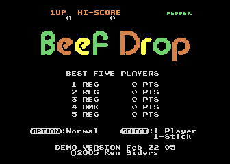 Игра Beef Drop (Atari 5200 - a5200)