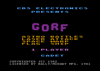Обложка игры Gorf ( - a5200)