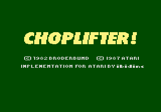 Обложка игры Choplifter ( - a7800)