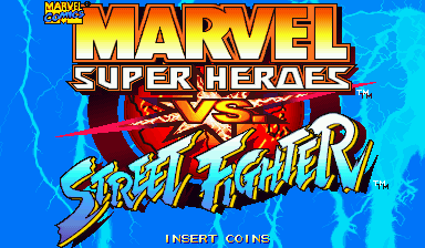 Обложка игры Marvel Super Heroes Vs. Street Fighter