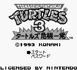 Игра Teenage Mutant Ninja Turtles 3 - Turtles Kiki Ippatsu (Game Boy - gb)