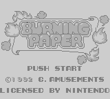 Игра Burning Paper (Game Boy - gb)