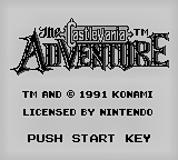 Игра Castlevania Adventure, The (Game Boy - gb)