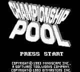 Игра Championship Pool (Game Boy - gb)