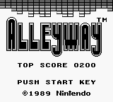 Игра Alleyway (Game Boy - gb)