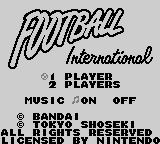 Игра Football International (Game Boy - gb)