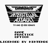 Игра Gradius - The Interstellar Assault (Game Boy - gb)