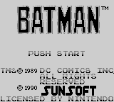 Игра Batman (Game Boy - gb)