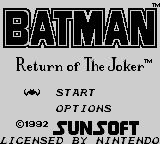 Игра Batman - Return of the Joker (Game Boy - gb)