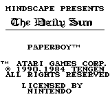 Обложка игры Paperboy
