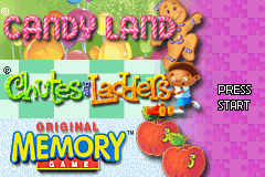 Обложка игры Candy Land, Chutes and Ladders, Memory Game ( - gba)