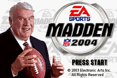 Обложка игры Madden NFL 2004 ( - gba)