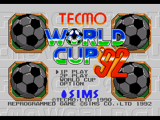 Обложка игры Tecmo World Cup '92