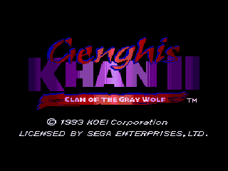 Игра Genghis Khan II - Clan of the Gray Wolf (Sega Mega Drive - gen)