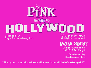 Игра Pink Goes to Hollywood (Sega Mega Drive - gen)