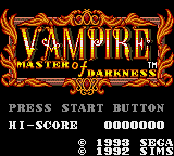 Обложка игры Vampire - Master of Darkness ( - gg)