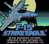 Игра F-15 Strike Eagle (Game Gear - gg)