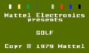 Игра PGA Golf (Intellivision - intv)