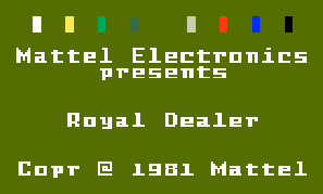 Игра Royal Dealer (Intellivision - intv)