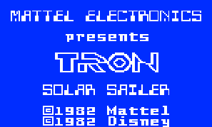Игра TRON - Solar Sailer (Intellivision - intv)
