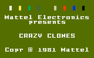 Игра Crazy Clones (Intellivision - intv)