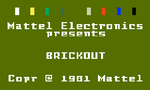 Обложка игры Brickout! ( - intv)