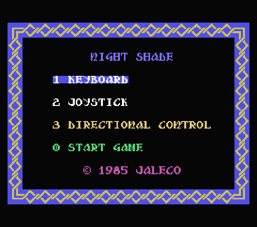 Игра Night Shade (Machines with Software eXchangeability - msx1)