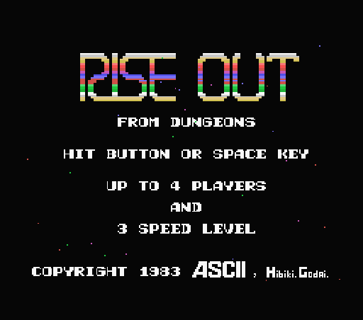 Игра Riseout (Machines with Software eXchangeability - msx1)
