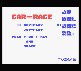 Игра Car Race (Machines with Software eXchangeability - msx1)
