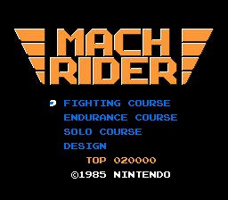 Обложка игры Mach Rider ( - nes)