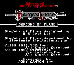 Игра Advanced Dungeons & Dragons - Dragons of Flame (Dendy - nes)