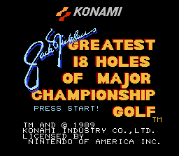 Обложка игры Jack Nicklaus' Greatest 18 Holes of Major Championship Golf ( - nes)