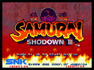 Обложка игры Samurai Shodown III