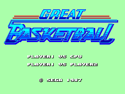 Игра Great Basketball (Sega Master System - sms)
