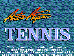 Игра Andre Agassi Tennis (Sega Master System - sms)
