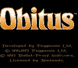 Обложка игры Obitus ( - snes)