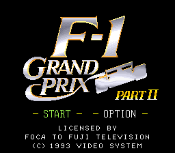 Обложка игры F-1 Grand Prix Part II