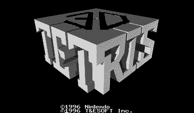 Игра 3D Tetris (Virtual Boy - vboy)